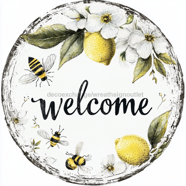Lemon Sign, Welcome Sign, DCO-13029, Sign For Wreath, 10